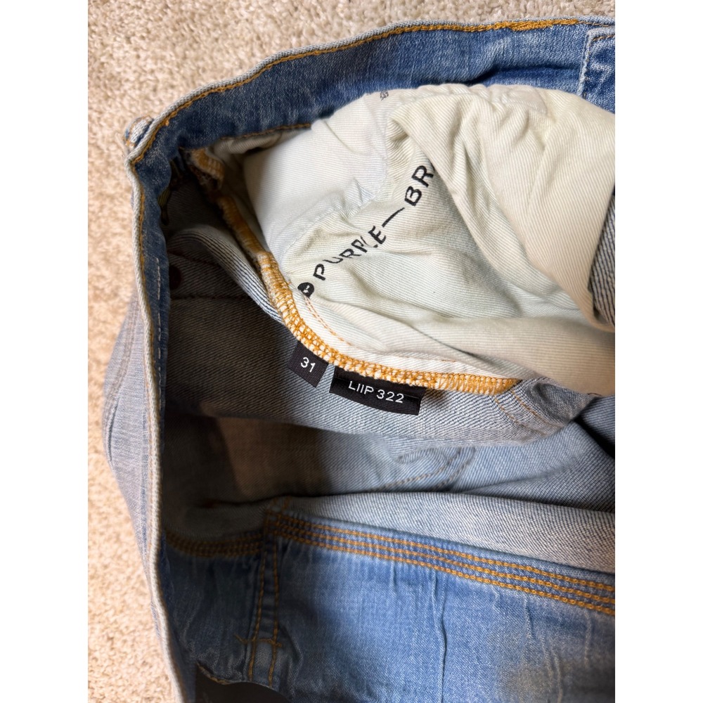 Purple Brand Iridescent Pearl Skinny Jeans Indigo Size 31 - Picture 6 of 7